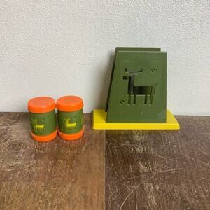 Vintage St. Labre Indian School Montana Salt & Pepper Shakers Napkin‎ Holder Set